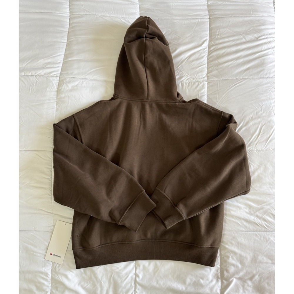 New Lululemon W Steady State Oversized Hoodie Size Medium Fleece Walnut - Picture 8 of 8